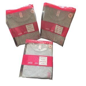 mix & co. Women's Gray Thermal Knit Fabric Shirts Size Small 4/6 (New)